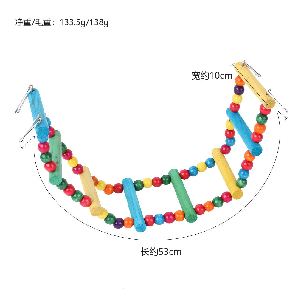 Parrot Bird Toys Accessories Articles Parakeet Cockatiels Bite Chew Toy For Parrot Training Budgie Toy Swing Ball Bell Standing