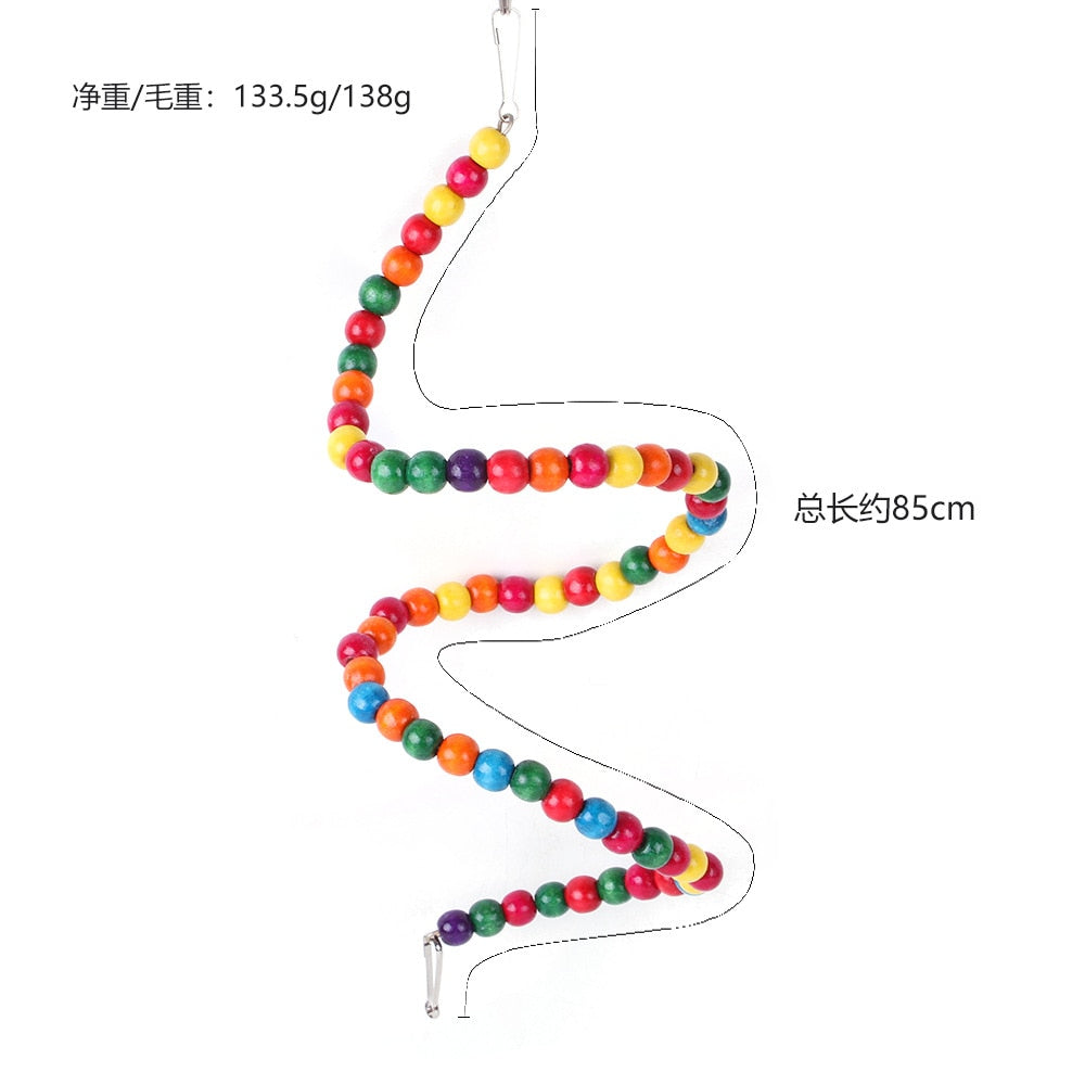 Parrot Bird Toys Accessories Articles Parakeet Cockatiels Bite Chew Toy For Parrot Training Budgie Toy Swing Ball Bell Standing