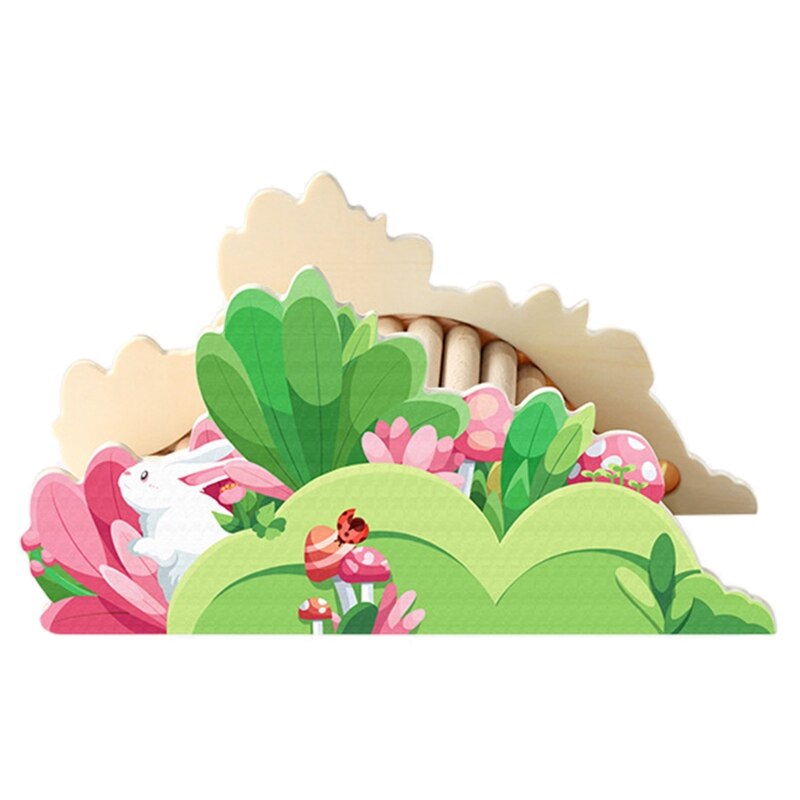 Hamster House with Climbing Ladder Wooden Hideout Colorful Painting Nest Habitat for Small Pet Gerbils Golden Bears Chinchillas