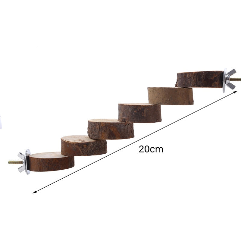 Hamster Wooden Ladder Toy For Cage 6/10 Steps Wood Climbing Blocks Chew Toy Guinea Pig Rat Hedgehog Small Pet Cage Accessories