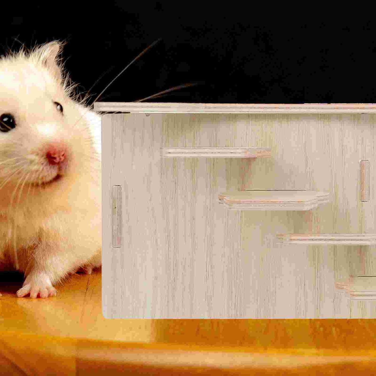 Hamster Hideout Wooden House Small Climbing Animal Chinchillaladder S Rat Pets Wood Castle Woodland Hideaway Playground