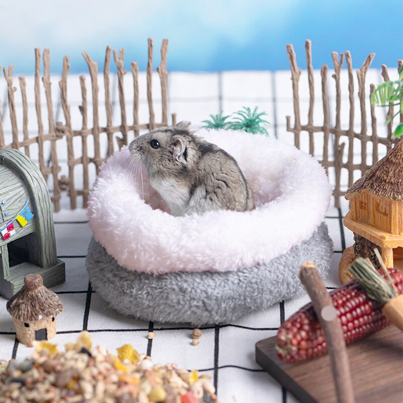 Soft Small Animal Bed Nest Thick Warm Bed Guinea Pig Chinchilla Rat Rabbit Bed Cage Nest House Breathable Cushion Sleeping Mat