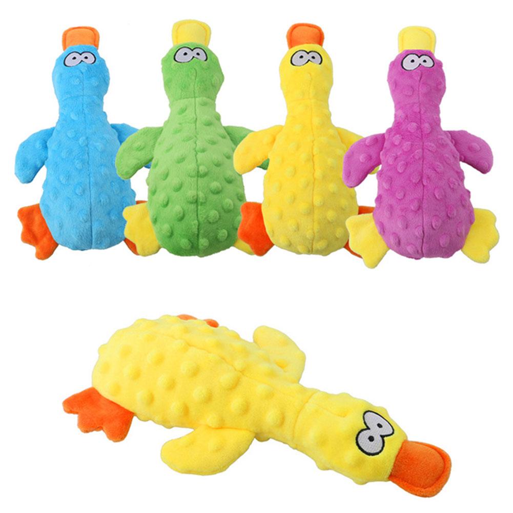 Pet Plush Duck Bite-resistant Interactive Stuffed Squeaking Toys Molar Chew Toys Cat Dog Supplies