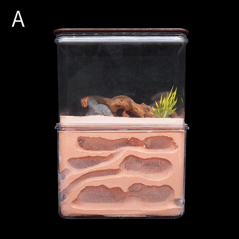 Natural Ecological Ant Farm Gypsum Ant Nest Landscaping Plaster Concrete Ant House Castle Workshop Pet Anthill 13*8.5*21cm