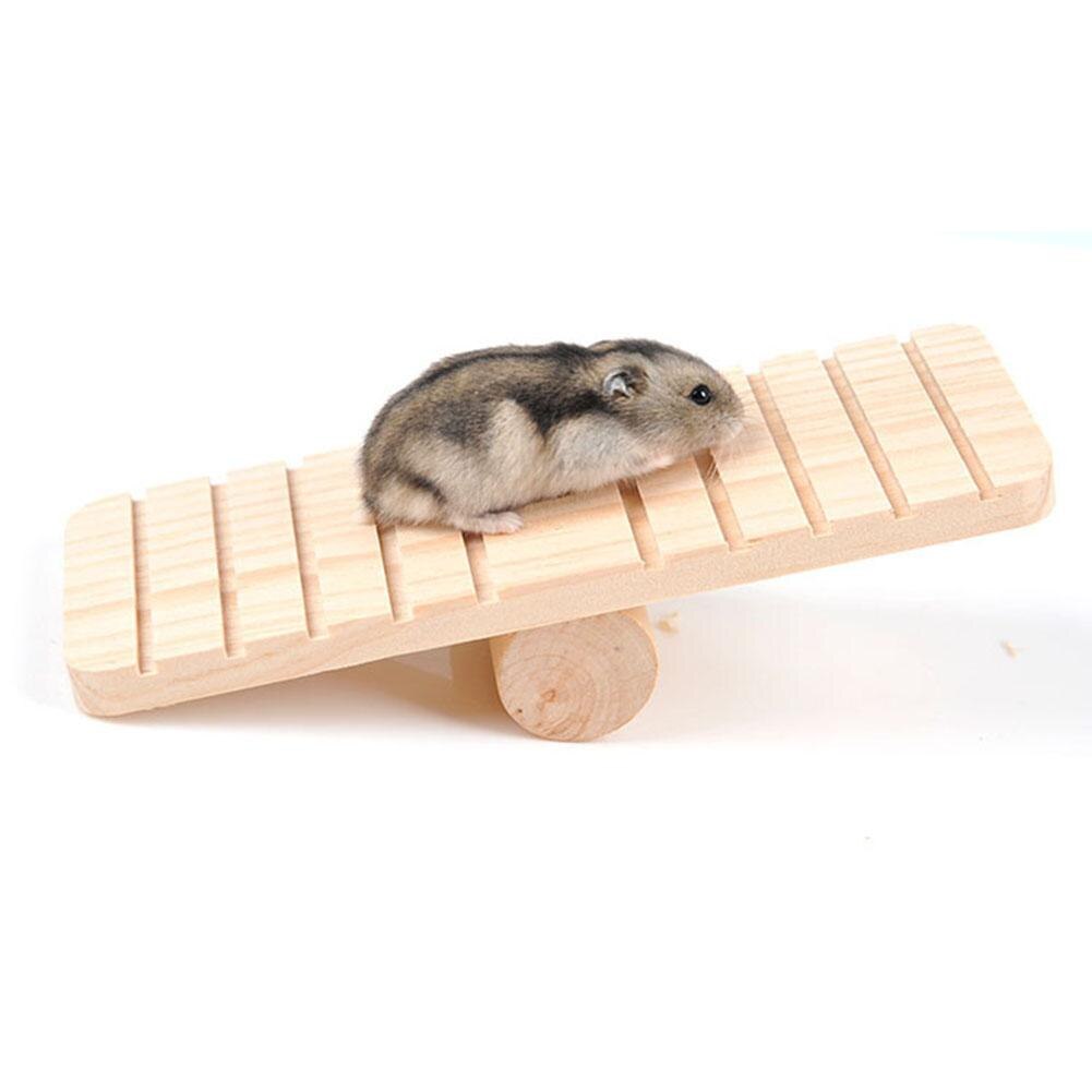 Pet Wooden Seesaw For Exercise Playing Non-slip Sports Toy Pet Supplies For Hamster Golden Bear