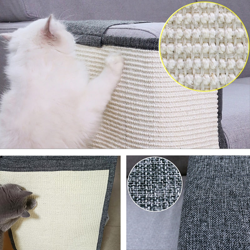 Cat Scratcher For Sofa Protector Furniture Natural Sisal Scratching Post Pad Kitten Cat Toys Pad Gray Pet Supplies Fast Delivery