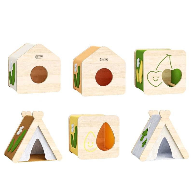 Hamsters Houses Felt Cloth Cover Small Pet Hideouts Habitat Decors for Small Squirrels Mini Hedgehogs Easy to Clean