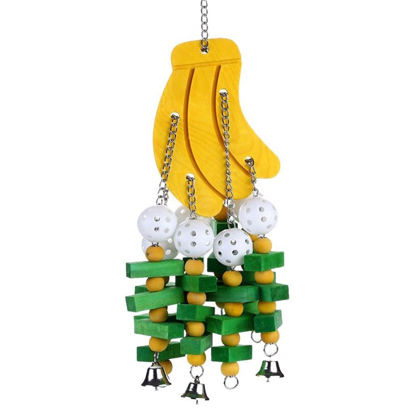 Large Bird Chewing Toy Parrot Parakeets Cage Bite Toys For Cockatoos African Grey Macaws Love Birds Toy Natural Wooden Blocks