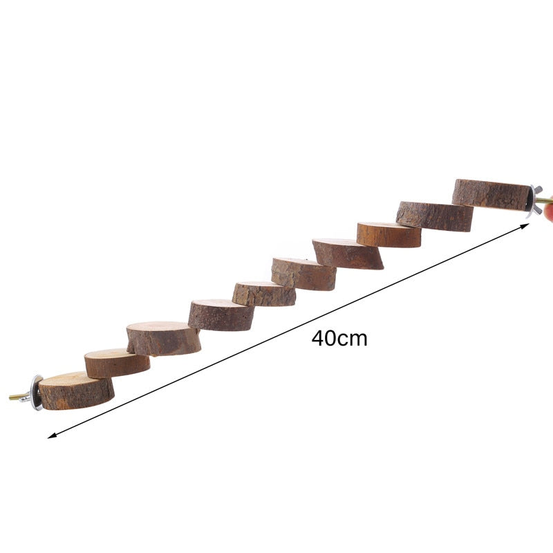 Hamster Wooden Ladder Toy For Cage 6/10 Steps Wood Climbing Blocks Chew Toy Guinea Pig Rat Hedgehog Small Pet Cage Accessories