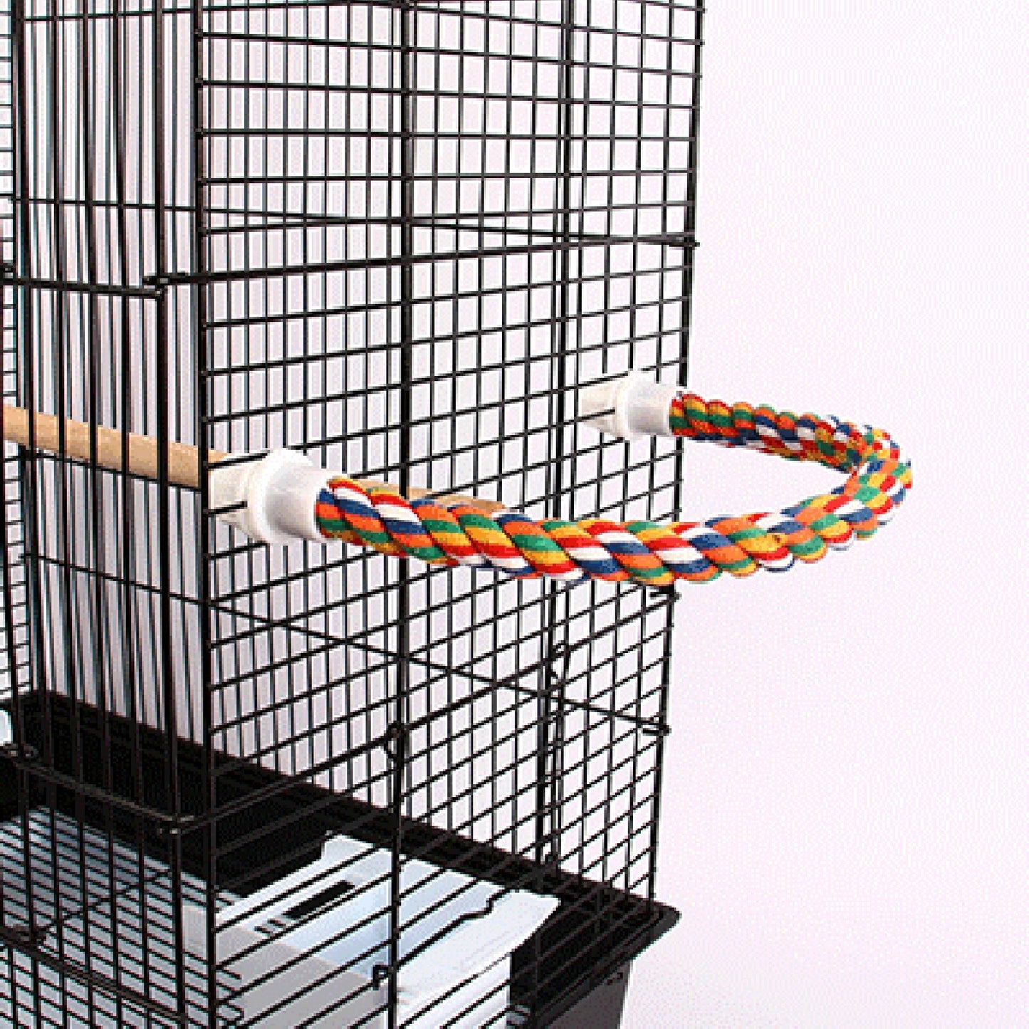 Bird Bite Toy Multi-color Parrot Standing Woven Rope Toy Bird Chew Toy Bendable Pet Parrot Standing Perches For Parakeet