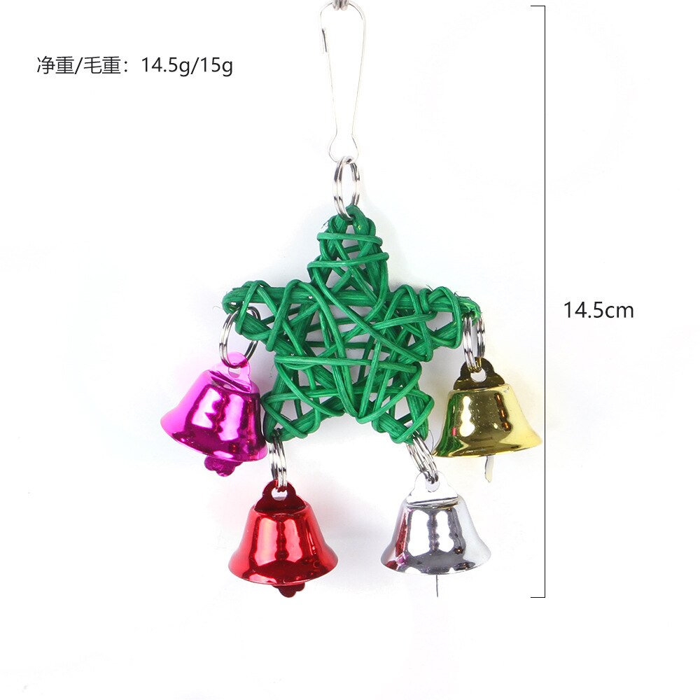 Parrot Bird Toys Accessories Articles Parakeet Cockatiels Bite Chew Toy For Parrot Training Budgie Toy Swing Ball Bell Standing