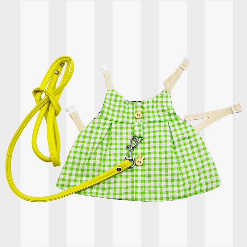 Cute Bunny Pet Vest Accessories Outdoor Leash Rabbit Clothes Harness Strap Leash for Rabbit Dress Clothes Harness for Rabbit