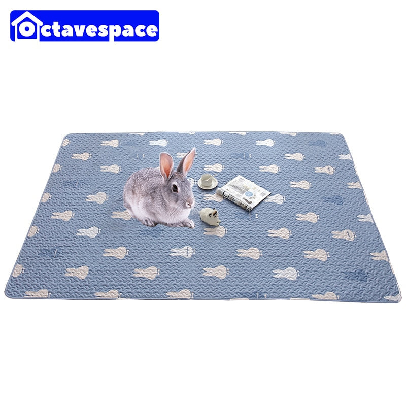 Rabbit Floor Mat Pet Sofa Cushion Training Pad Four Seasons Universal Cage Mat Cat Dog Sleeping Blanket Fence Pad Bunny Supplies
