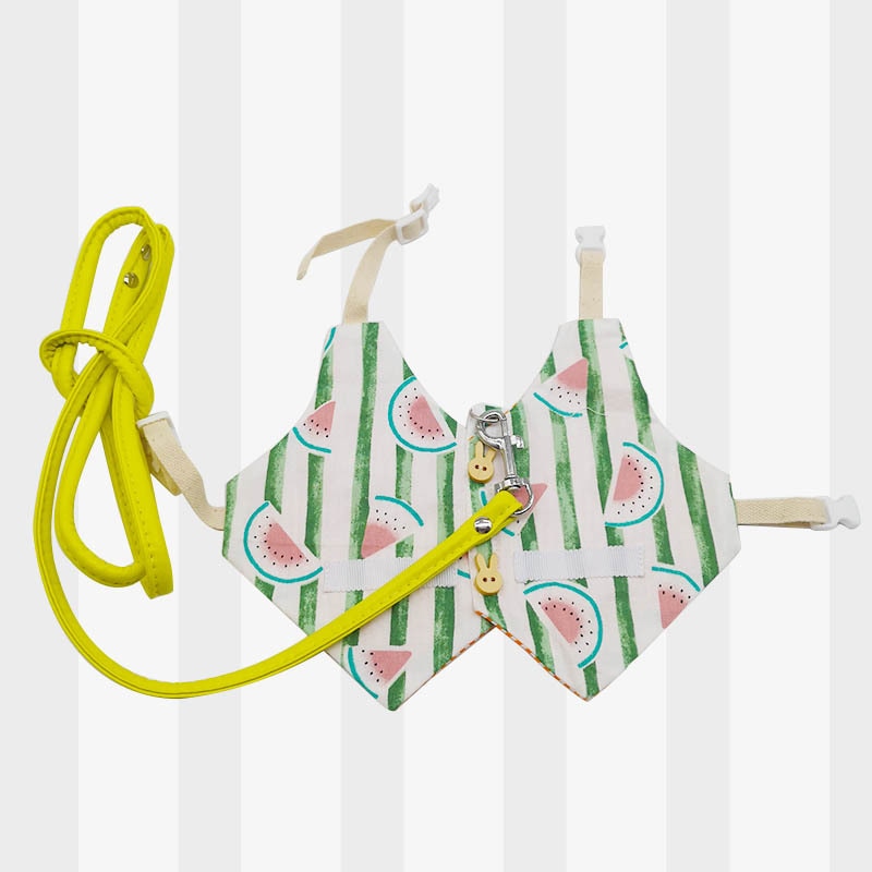 Cute Bunny Pet Vest Accessories Outdoor Leash Rabbit Clothes Harness Strap Leash for Rabbit Dress Clothes Harness for Rabbit