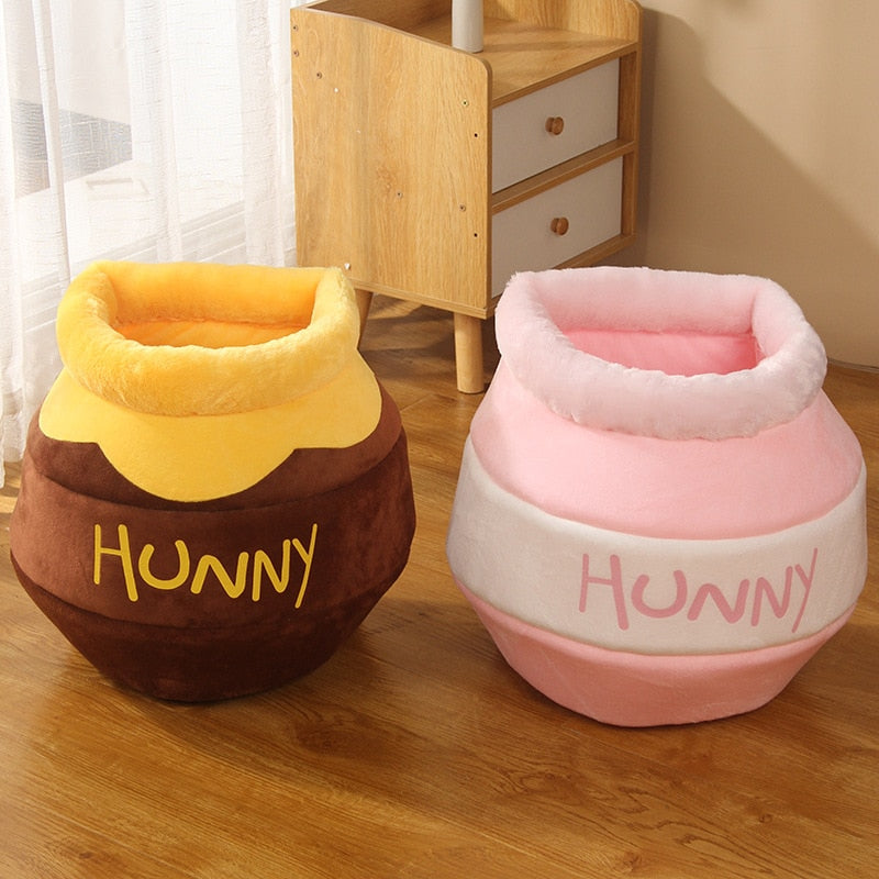 Cat Bed House Pet Accessories Four Seasons plush Mat Cats Cushion Basket Honey Jar Shape Pets Product For Small Cat Dog rabbit