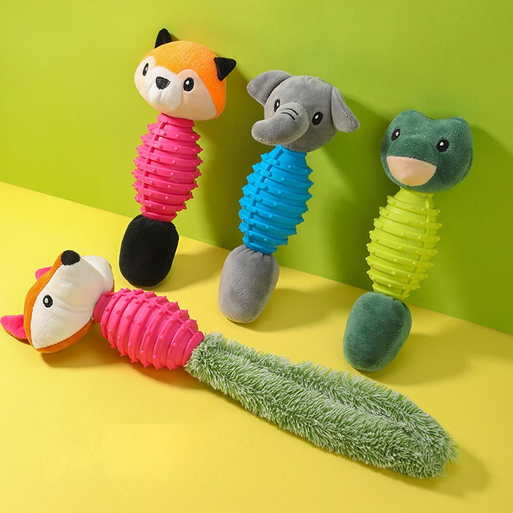 Pet Dog Plush Toys With Tail Bite-resistant Sounding Paper Interactive Toys Pet Supplies For Relieve Boredom