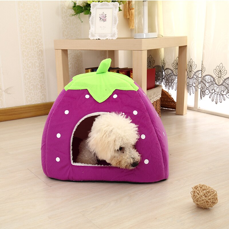 Soft Small Animal House Nest Guinea Pig Hamster Winter Warm Squirrel Rabbit Chinchilla Rat Strawberry Bed Pet Supplies