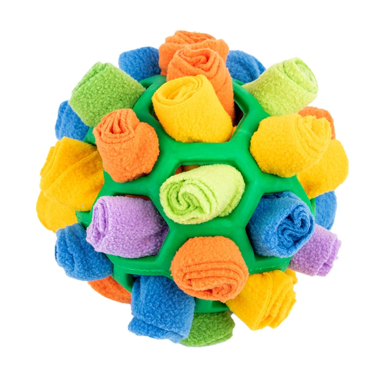 Dog Sniffing Ball Puzzle Interactive Toy Portable Pet Snuffle Ball Encourage Training Educational Pet Slow Feeder Dispensing Toy