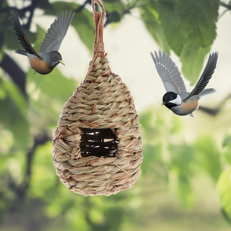 Natural Coconut Shell Bird Cages Parrot House Nesting House Cage With Hanging Lanyard For Small Pet Parakeets Finches Sparrows