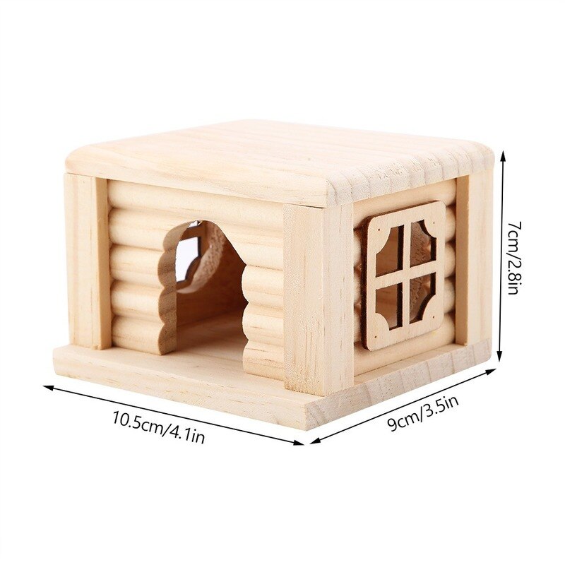 Pet Hamster Wooden House Hut Small Animal Rabbit Mouse Hideout Cage Gerbil Chalet Mice Room Nest Hamster Cage toy Supplies