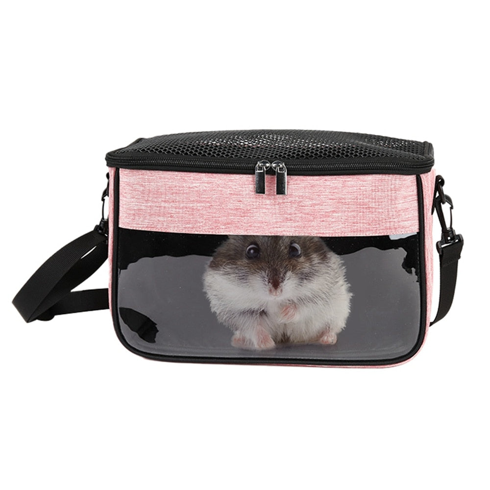 Pet Hamster Carrier Lightweight Parrot Cage Portable Rabbit Backpack Lizard Bag Hamster Nest for Small Animals Pet Accessory