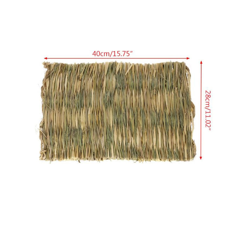 Rabbit Grass Bed Natural Straw Woven House Bunny Chew Toys Hay Nest Tunnel for Hamsters Chinchillas Mice Small Animals F10 22