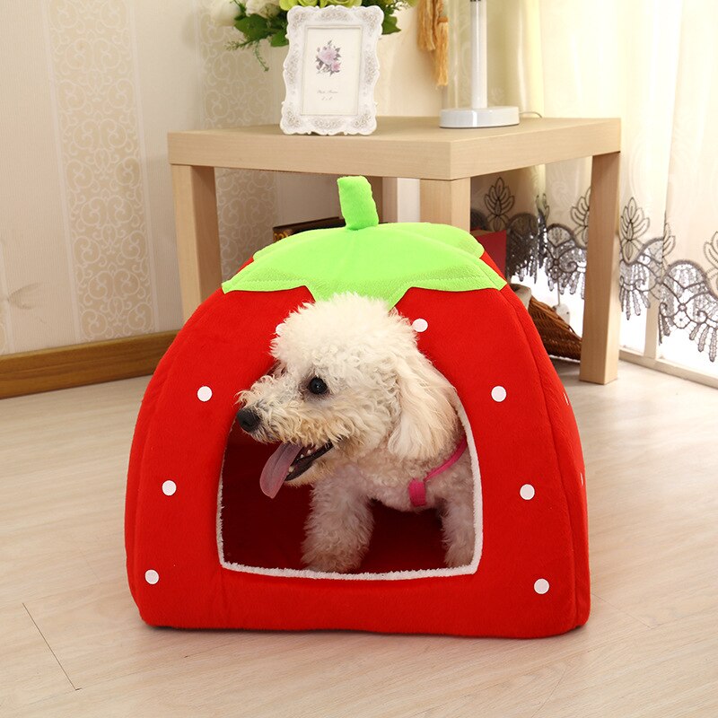 Soft Small Animal House Nest Guinea Pig Hamster Winter Warm Squirrel Rabbit Chinchilla Rat Strawberry Bed Pet Supplies