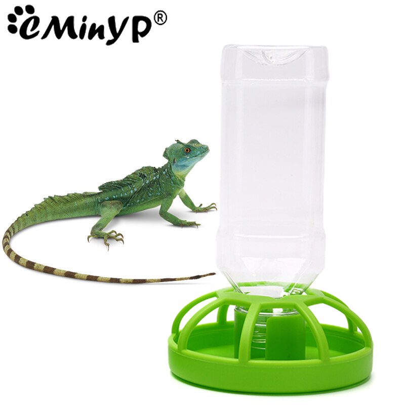 Reptile Water Drinker Dispenser Drinking Bowl Lizard Feeder Round Dish Drink Bottle Tray For Tortoises Gecko Turtles Accessories