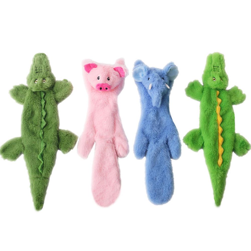 Pet Dog Plush Toys Pig Elephant Shape Boredom-resistant Bite-resistant Stuffed Squeaking Toys