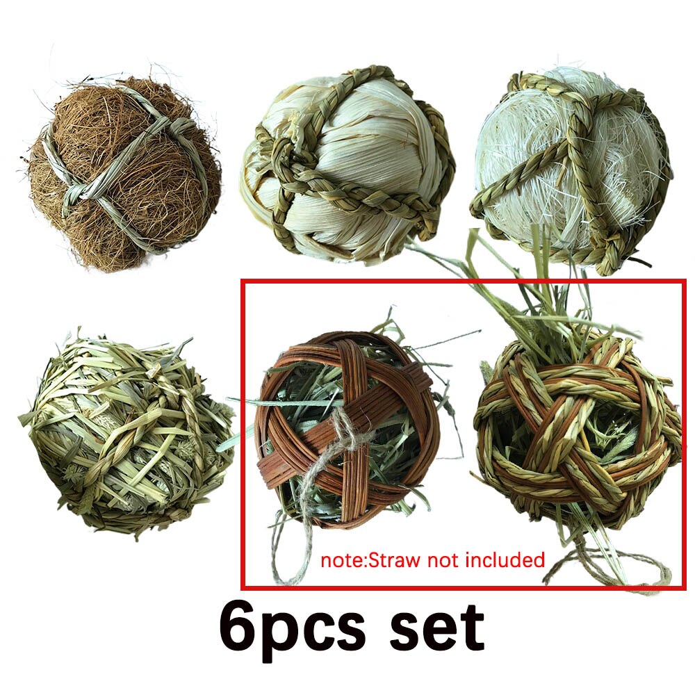 Pet Straw Molars Toy Woven Ball Hamster Chew Toy Corn Carrot Bite Grind Teeth Toys For Rabbit Tooth Cleaning Pet Supplies Hot