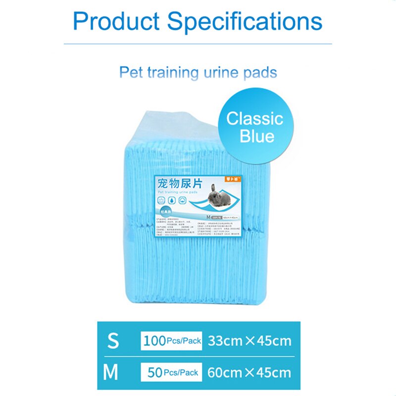 Pet Training Urine Pads Rabbit Cage Mat Dog Diaper Disposable Cleaning Supplies Quick Dry Absorbent Pad For Small Animals Bunny