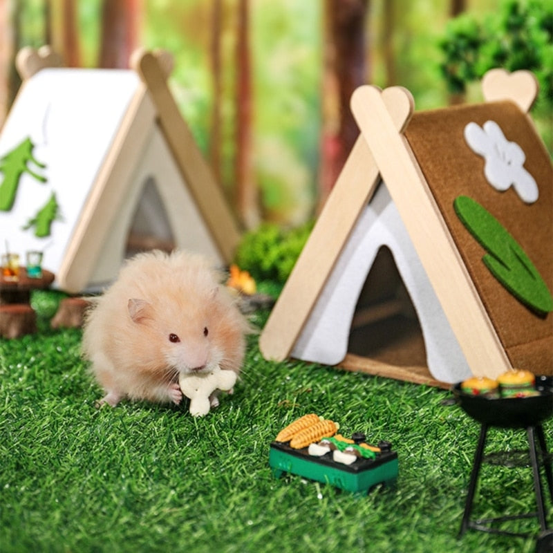 Hamsters Houses Felt Cloth Cover Small Pet Hideouts Habitat Decors for Small Squirrels Mini Hedgehogs Easy to Clean