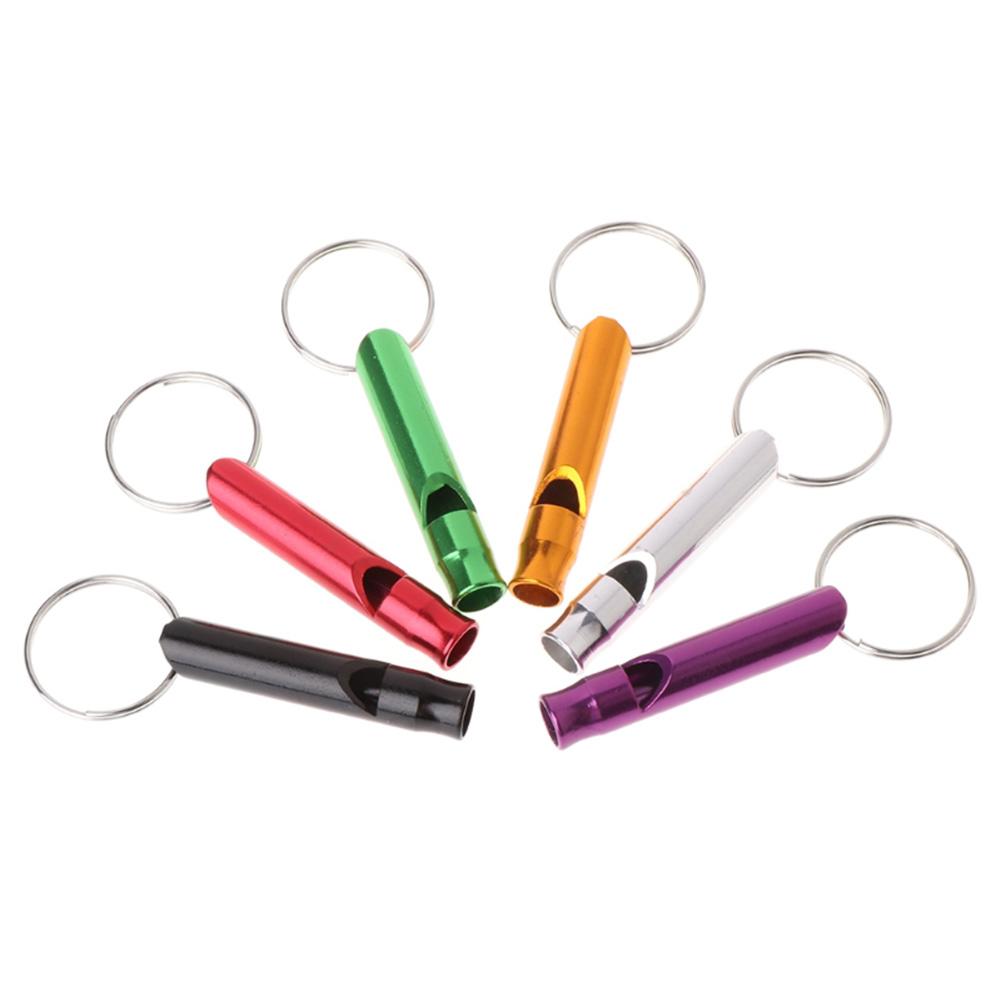 Pet Dog Training Whistle Portable Multifunctional Aluminum Alloy Whistle Pet Acessories With Ring (random Color)