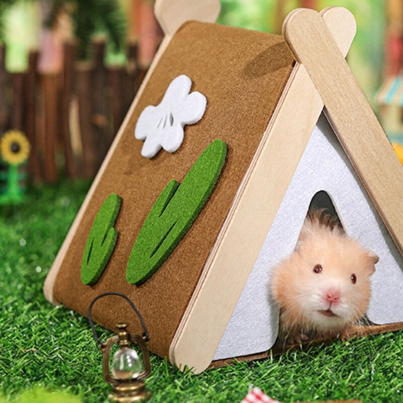 Hamsters Houses Felt Cloth Cover Small Pet Hideouts Habitat Decors for Small Squirrels Mini Hedgehogs Easy to Clean