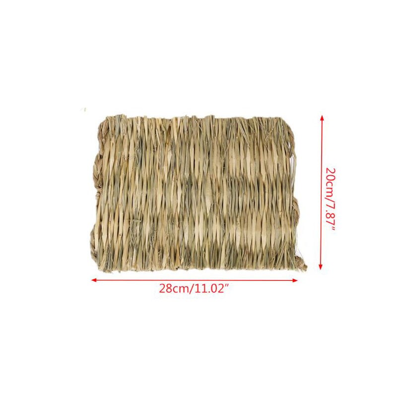 Rabbit Grass Bed Natural Straw Woven House Bunny Chew Toys Hay Nest Tunnel for Hamsters Chinchillas Mice Small Animals F10 22
