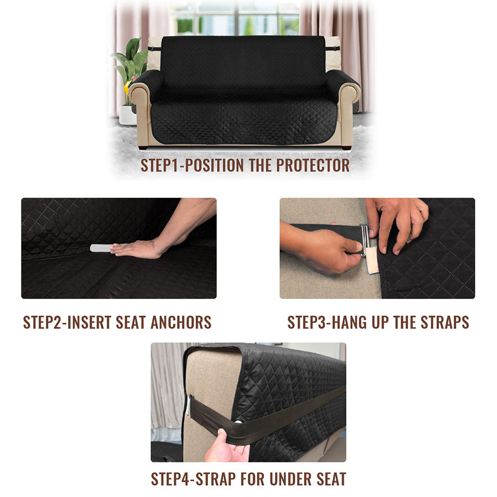Waterproof Quilted Sofa Couch Cover Pet Dog Kids Mat Stretch Elastic Sofa Cover Furniture Protector Machine Washable