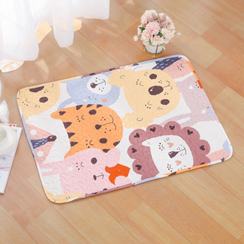 Pet Cute Multi-pattern Cage Mat Rabbit Rest Pad Guinea Pig Floor Mat Cat Non-slip Re-washable Pad Small Animal Summer Supplies
