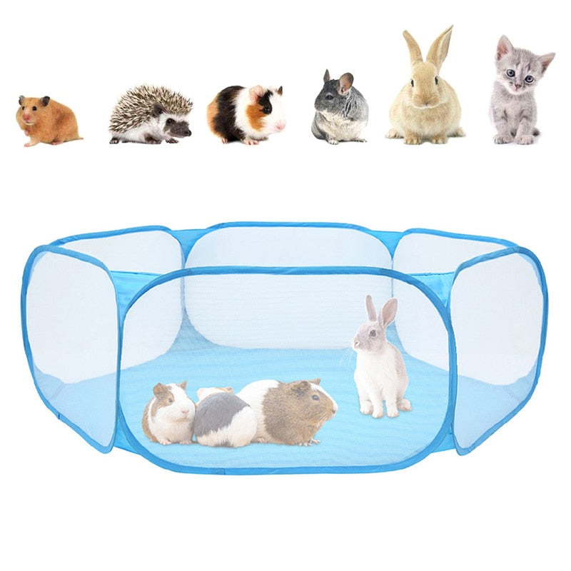 Portable Pet Cat Dog Cage Tent Playpen Folding Fence For Hamster Hedgehog Small Animals Breathable Puppy Cat Rabbit Guinea Pig