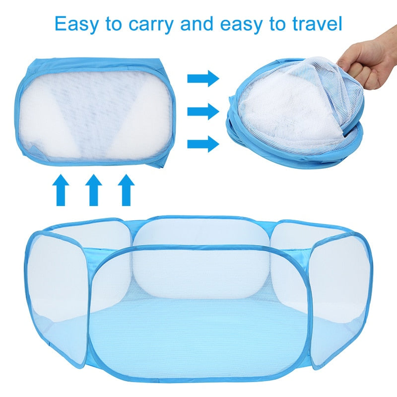 Portable Pet Cat Dog Cage Tent Playpen Folding Fence For Hamster Hedgehog Small Animals Breathable Puppy Cat Rabbit Guinea Pig