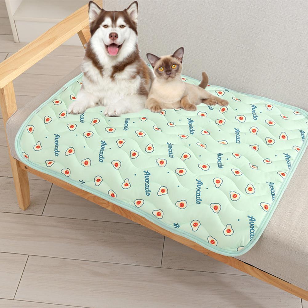 Pet Cooling Mat Ice Pad Comfortable Breathable Ice Silk Seat Cushion Pet Summer Supplies For Dogs Cats