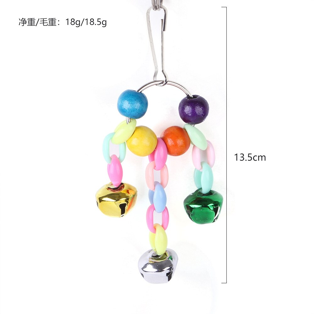 Parrot Bird Toys Accessories Articles Parakeet Cockatiels Bite Chew Toy For Parrot Training Budgie Toy Swing Ball Bell Standing