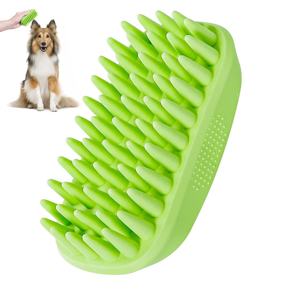 Pet Rubber Bath Brush Soft Massage Comb Grooming Brush Pet Supplies For Short Long Haired Dogs Cats