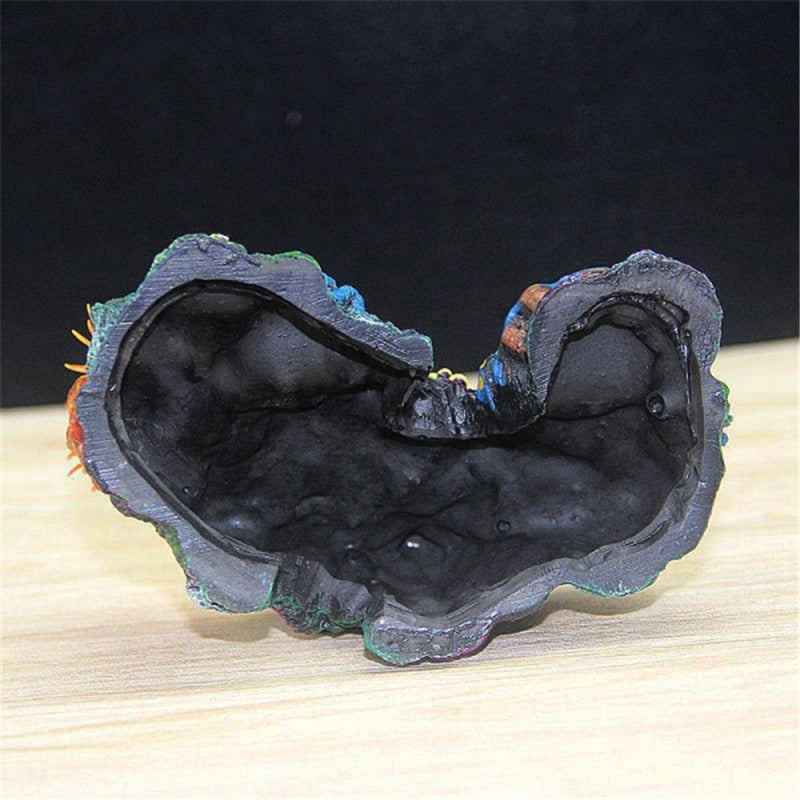 Aquarium Artificial Coral Decoration Resin Fish Tank Landscaping Decor Hiding Mountain Cave Betta Fish Hideaway Rock Coral Reef