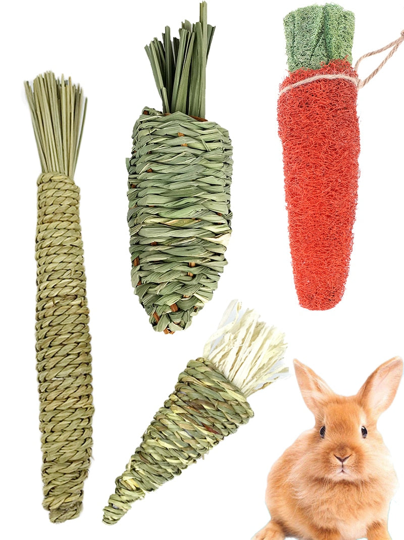 Rabbit Chew Toy Guinea Pigs Chew Treat Play Molar Toy Cage Entertainment Accessories For Bunny Hamsters Rat Chinchilla Gerbils