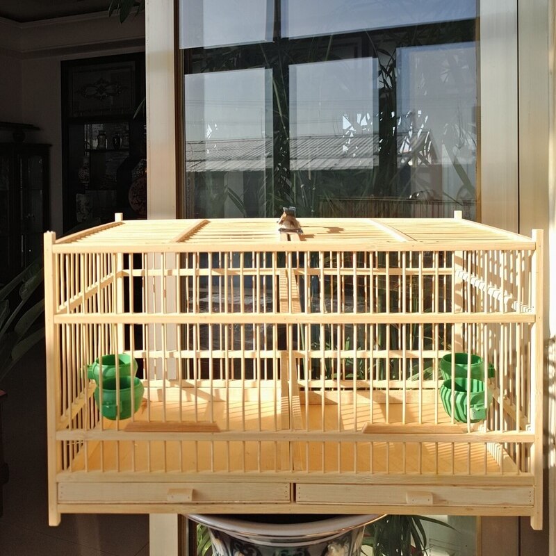 Super Large Bamboo Bird Cock Cage 50cm Handmade Breathable Bird Nest Traditional Chinese Folk Crafts Pet Product Bird House