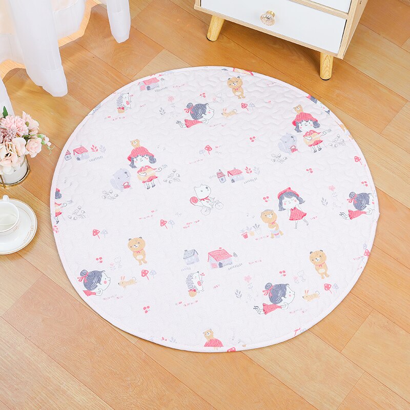 Rabbit Round Floor Mat Pet Tent Round Pad Sleeping Blanket Indoor Bunny Cage Lying Mat Kitten Puppy Play Mat Guinea Pig Pet Item