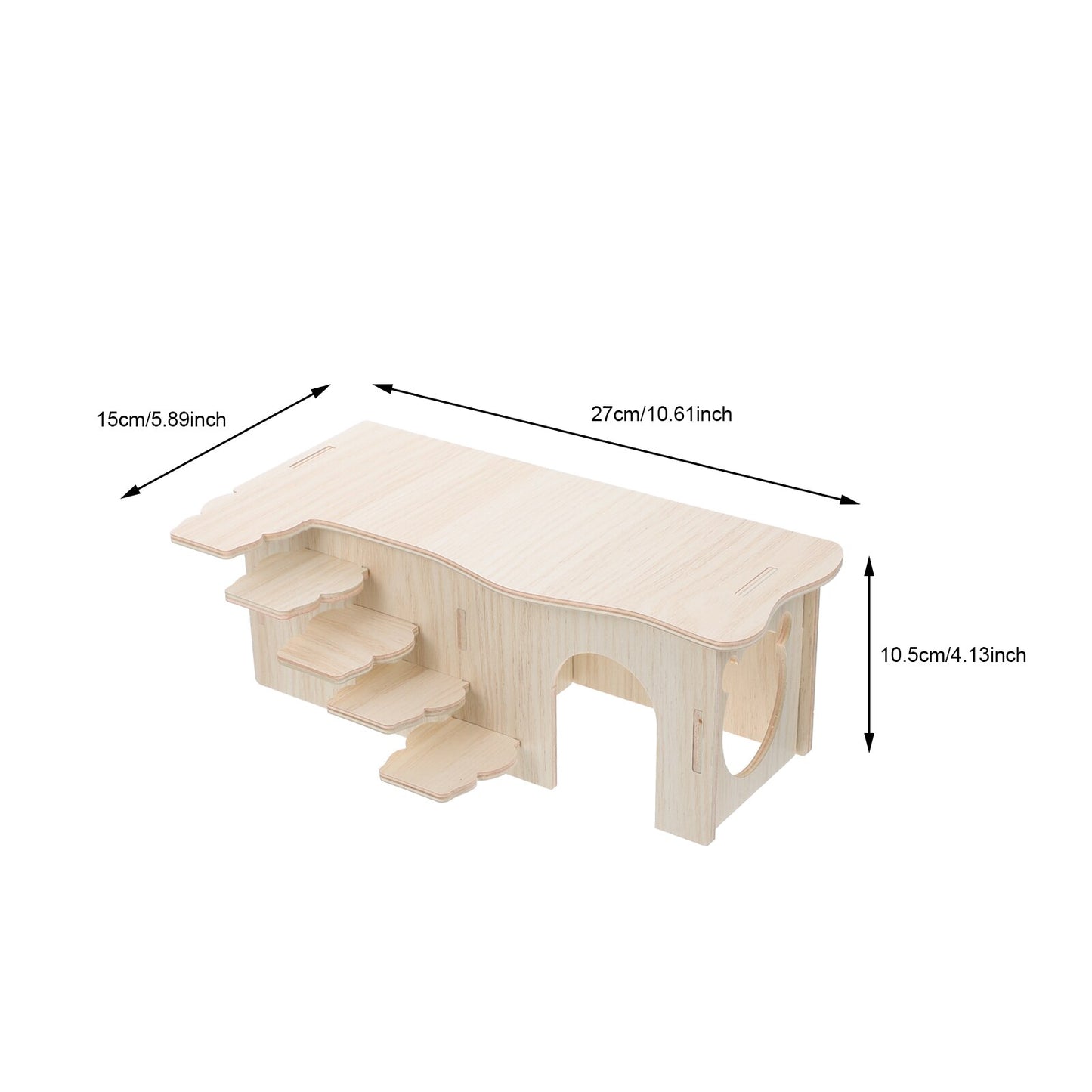Hamster Hideout Wooden House Small Climbing Animal Chinchillaladder S Rat Pets Wood Castle Woodland Hideaway Playground