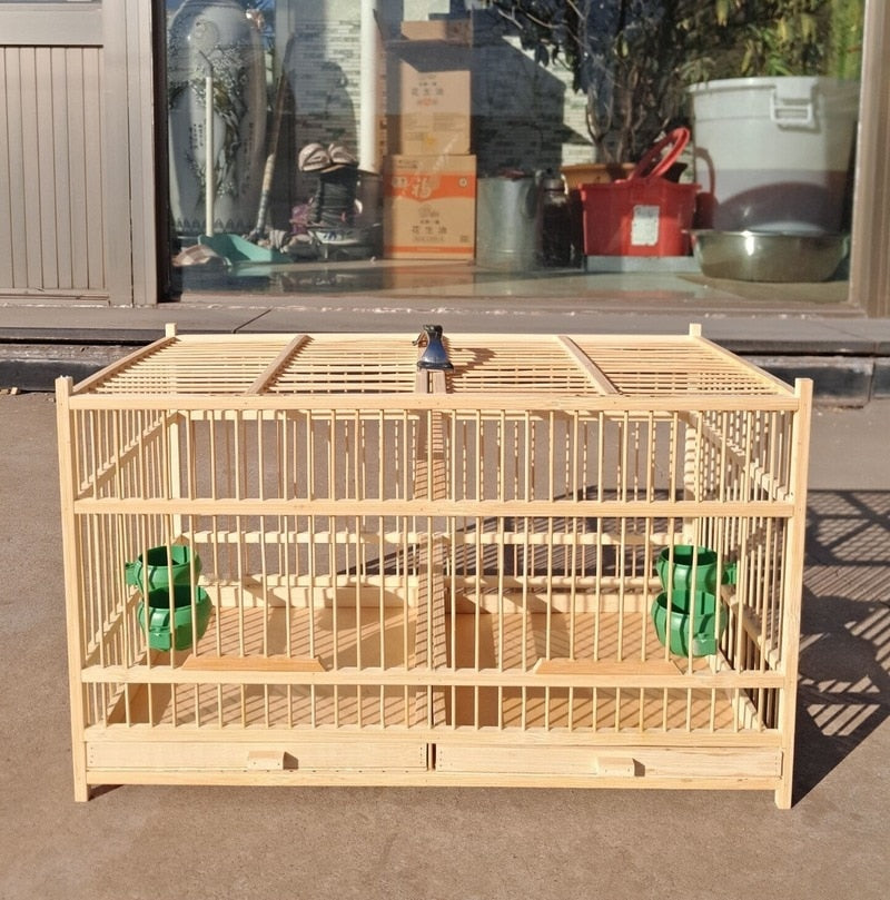 Super Large Bamboo Bird Cock Cage 50cm Handmade Breathable Bird Nest Traditional Chinese Folk Crafts Pet Product Bird House