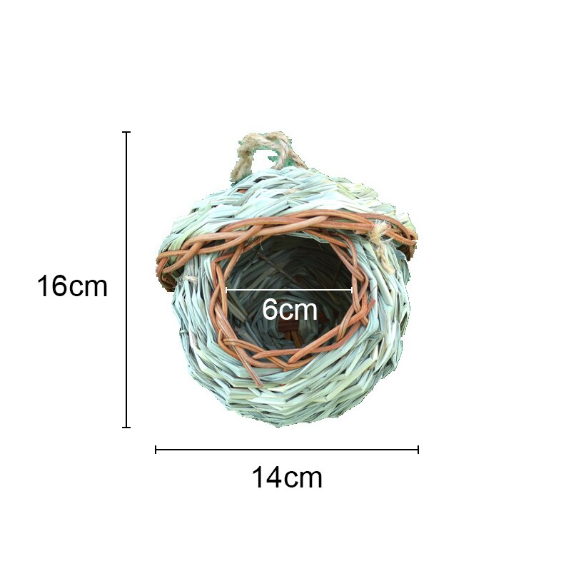 Handwoven Straw Bird Nest Breathable Warm Bird's Cage Outdoor Garden Decoration Grass Lair Pet Accessories Hanging Nest 2023 New