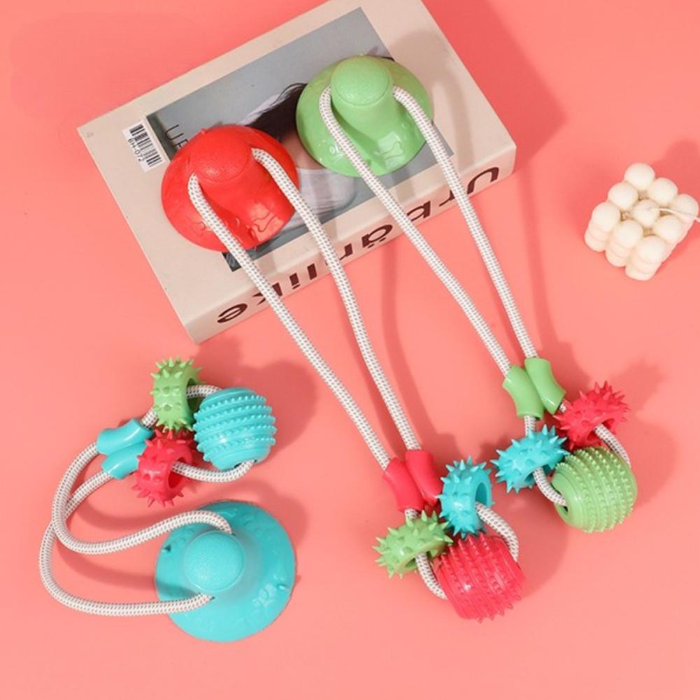 Pet Suction Cup Elastic Pull Rope Toy Wear-resistant Bite-resistant Teeth Cleaning Chewing Toys Pet Supplies